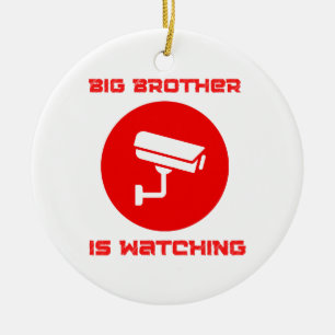Big Brother is Watching  1984 ingsoc Ceramic Tree Decoration