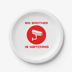Big Brother is Watching 1984 ingsoc Paper Plate