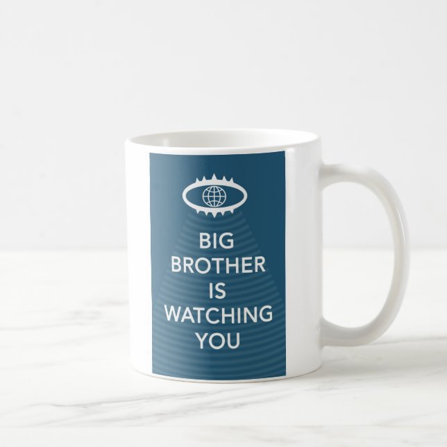Big Brother Is Watching You 1984 Slogan Mug (Right)