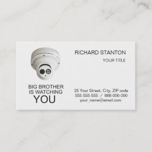 Big brother is watching you business card