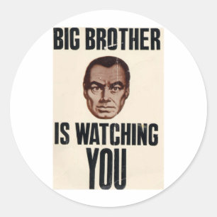 Big Brother Is Watching You Classic Round Sticker