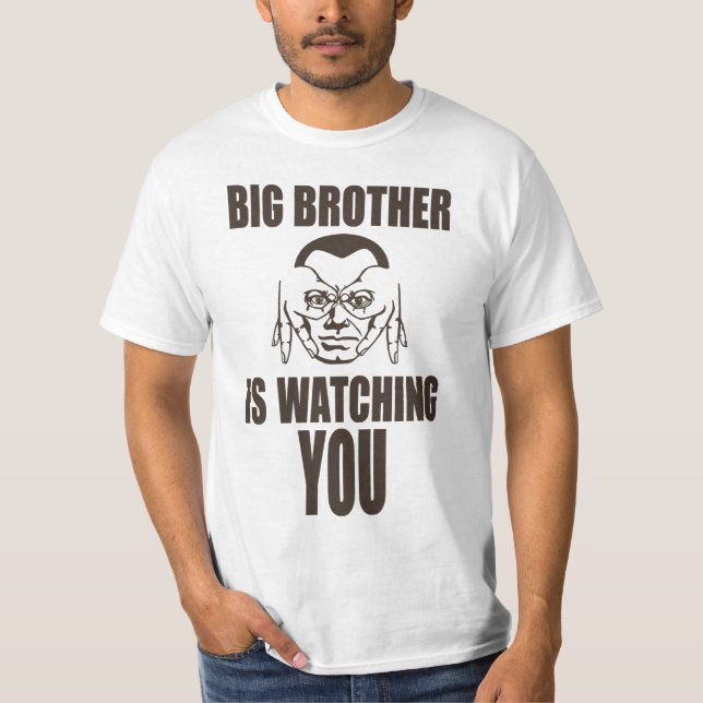 Big brother is watching you (finger glasses) tee (Front)