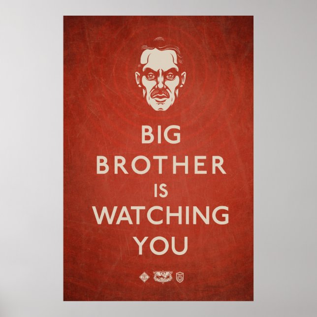 Big Brother is Watching You Propaganda Poster (Front)