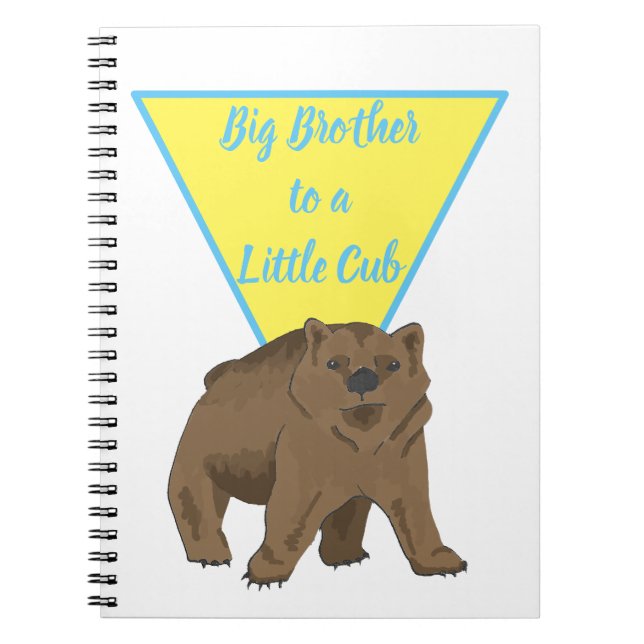 Big Brother Little Brother Bear Cub Notebook (Front)
