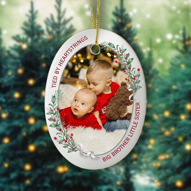 Big Brother Little Sister Classic Warm Quote  Ceramic Tree Decoration (Creator Uploaded)