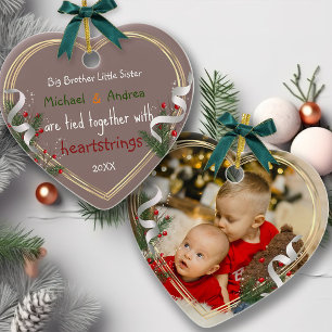 Big Brother Little Sister Quote Custom Quote Ceramic Tree Decoration