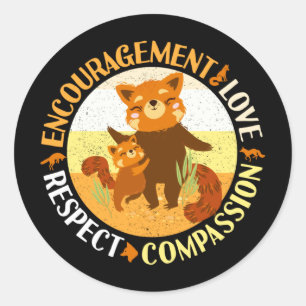 Big Brother Love - Sibling Bonding Fox Classic Round Sticker