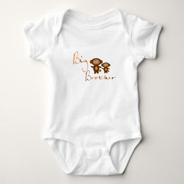 Big_Brother_Monkey Baby Bodysuit (Front)