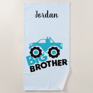 Big Brother Monster Truck Beach Towel