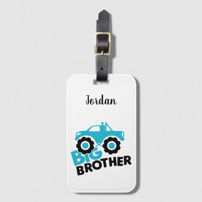 Big Brother Monster Truck Luggage Tag (Front Vertical)