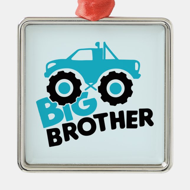 Big Brother Monster Truck Metal Tree Decoration (Front)