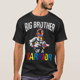 big brother of a Warrior Autism Awareness  T-Shirt