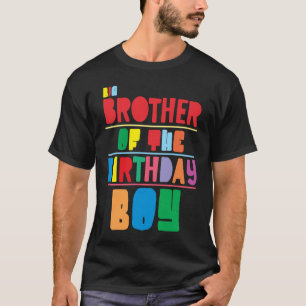 Big Brother Of Birthday Boy Colourful Party Matchi T-Shirt