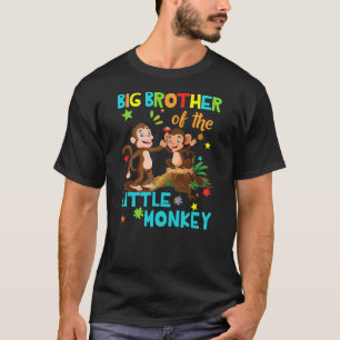 Big Brother Of Little Monkey Birthday Family Shirt