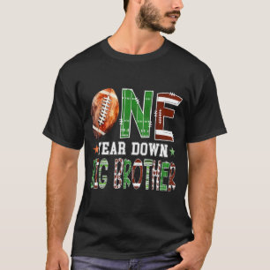 Big Brother Of The 1st Birthday Boy Football T-Shirt
