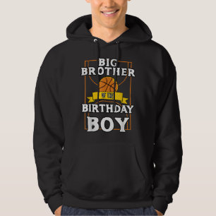 Big Brother Of The Birthday Baller Basketball Bday Hoodie
