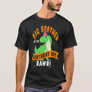 Big Brother Of The Birthday Boy Dinosaur  Funny Cu T-Shirt