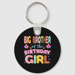 Big Brother of The Birthday Girl Doughnut Lover Pa Key Ring
