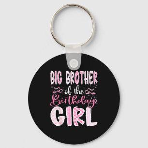 Big Brother Of The Birthday Girl Nk Coquette Bow F Key Ring