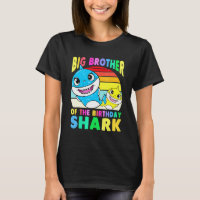 Big Brother Of The Birthday Shark Bro Matching Fam