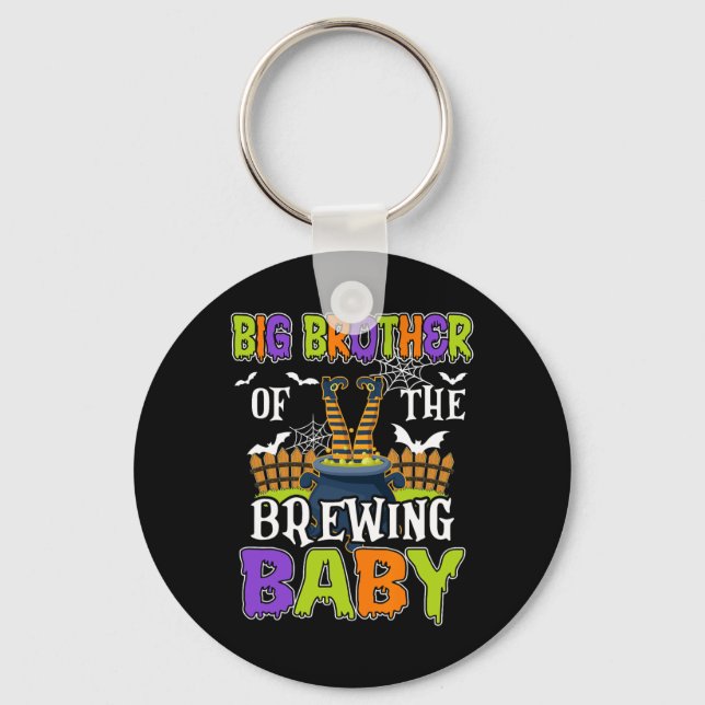 Big Brother Of The Brewing By Halloween Men Women  Key Ring (Front)