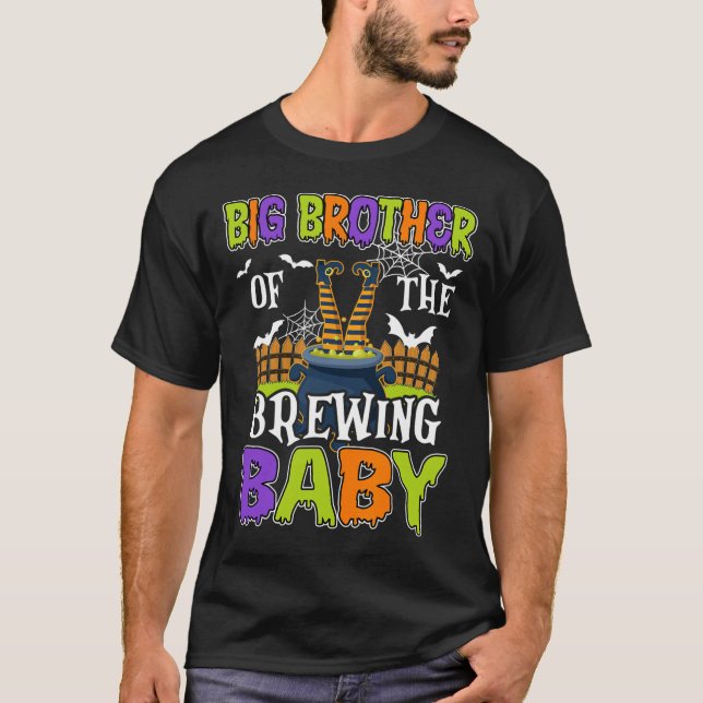Big Brother Of The Brewing By Halloween Men Women  T-Shirt (Front)