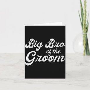 Big brother of the groom shirts for men boys card