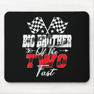 Big Brother Of The Two Fast Second Birthday Racing Mouse Mat