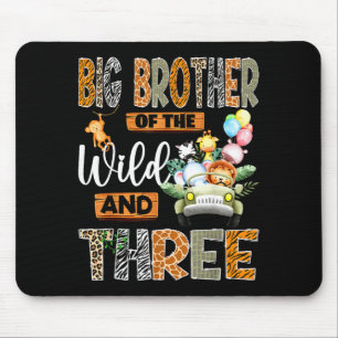 Big Brother Of The Wild And Three 3rd Birthday Boy Mouse Mat
