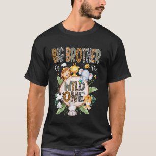Big Brother Of The Wild One First Birthday Safari T-Shirt