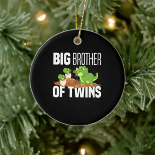 Big Brother Of Twins Dinosaur Dino Ceramic Tree Decoration