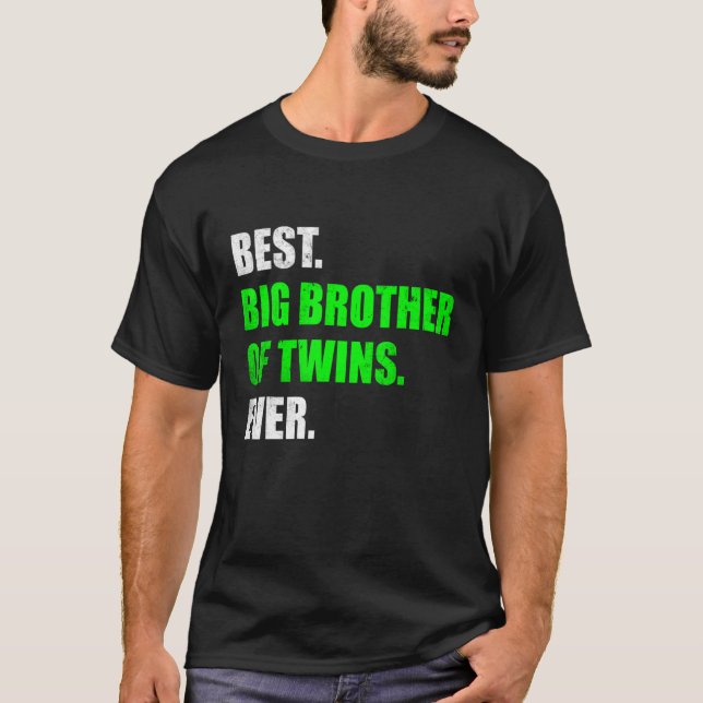 Big Brother of Twins Pregnancy Announcement Big Br T-Shirt (Front)