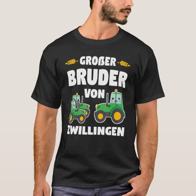 Big Brother Of Twins Tractor Bauer T-Shirt (Front)