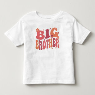 Big Brother Orange Groovy Fall  Toddler T-Shirt