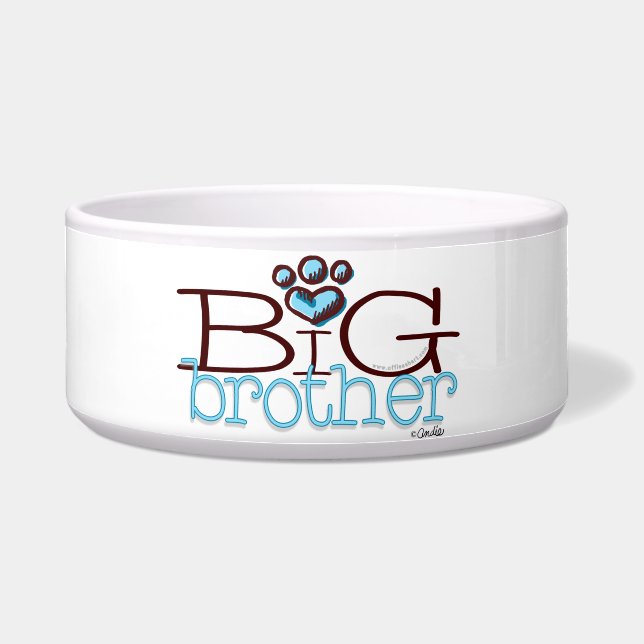 Big Brother Paw Print Pet Bowl (Front)