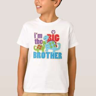 Big Brother personalised dinosaur shirt toddler