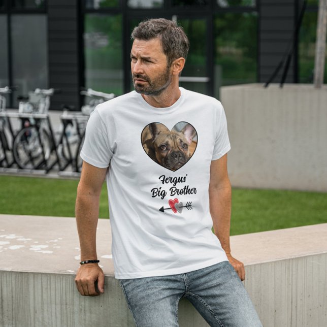 Big brother personalised dog photo T-Shirt (Creator Uploaded)