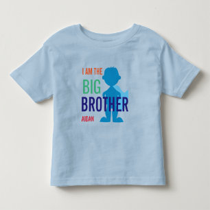 Big Brother Personalised Superhero Silhouette Boys Toddler T-Shirt