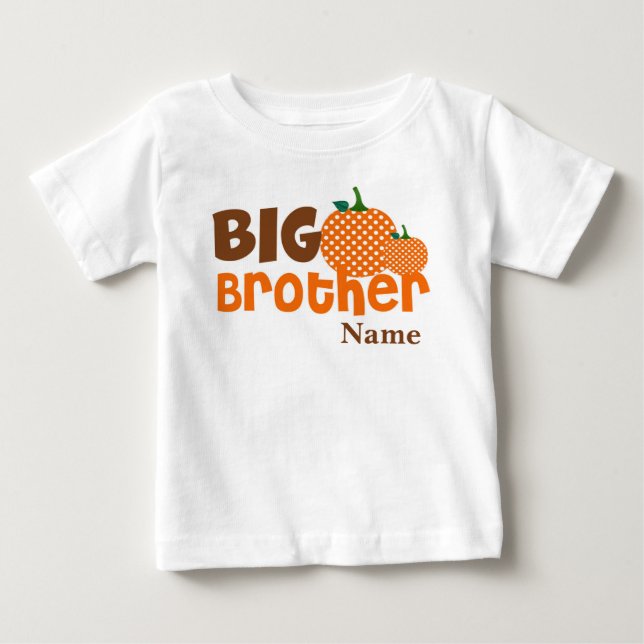 Big Brother Pumpkin Personalised Shirt (Front)