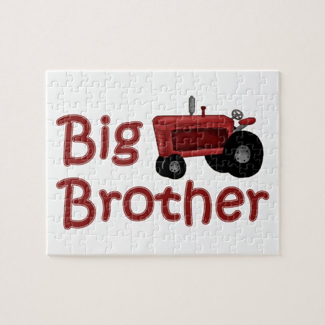 Big Brother Red Tractor Jigsaw Puzzle (Horizontal)