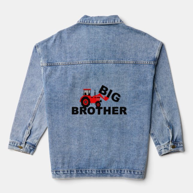 Big brother responsibiliti Promoted to Big Brother Denim Jacket (Back)