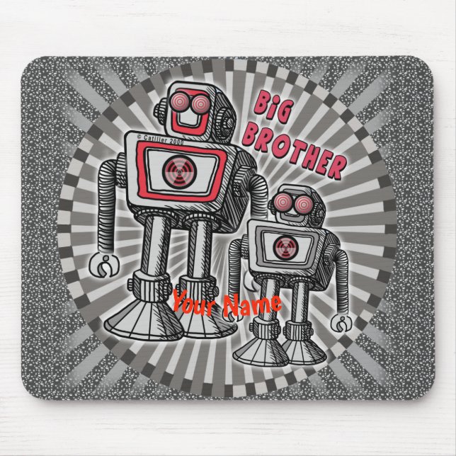 Big Brother Robot   Mouse Mat (Front)