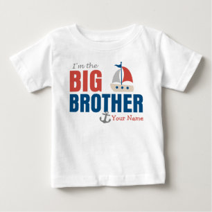 Big Brother Sailboat Personalised Baby T-Shirt
