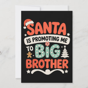 Big Brother Santa Hat Christmas Announcement Xmas