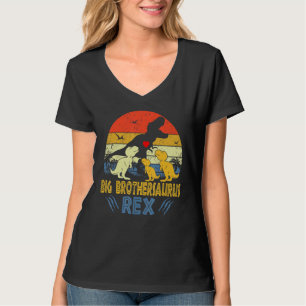 Big Brother Saurus Rex Dinosaur Big Brother 3 Kids T-Shirt