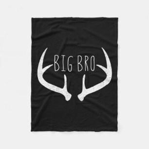 Big Brother Shirt - Boys Deer Antlers Hunting Fleece Blanket
