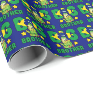 Big Brother Sibling - Cute Brazil Flag Art Wrapping Paper