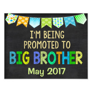 Big Brother Sign, Pregnancy Sign, New Baby, Baby Photo Print