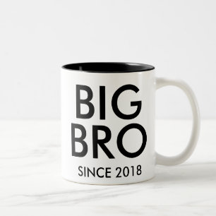 Big Brother Since add your date Two-Tone Coffee Mug