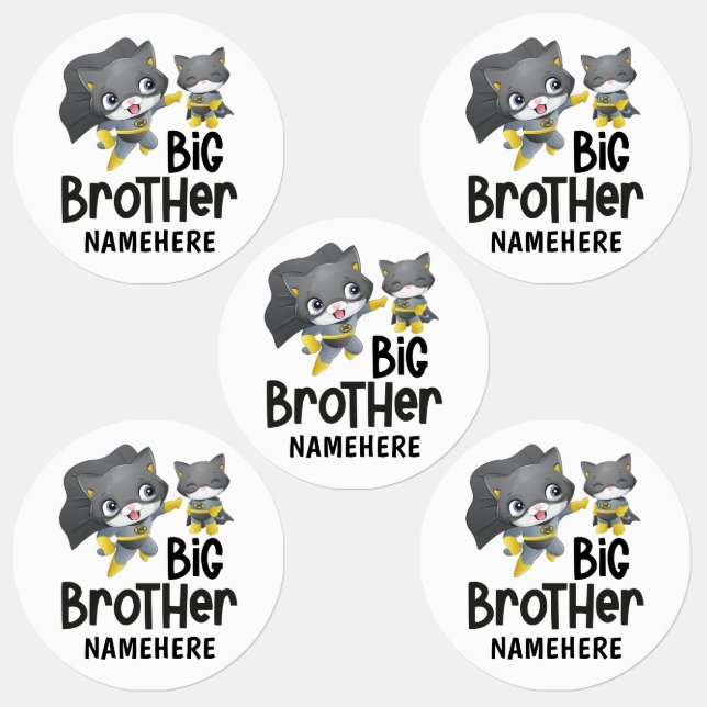 Big Brother Superhero Cat Custom Name (Group)